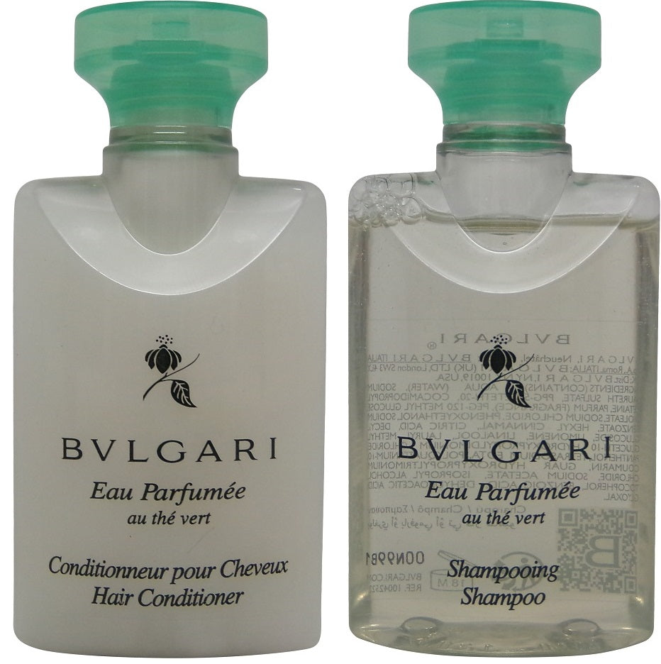 Bvlgari Green Tea Shampoo and Conditioner Lot of 2 1 each 1.3oz Bott Kings of Comfort