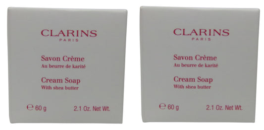 Clarins Cream Soap lot of 2 each 2oz bars Total of 4oz