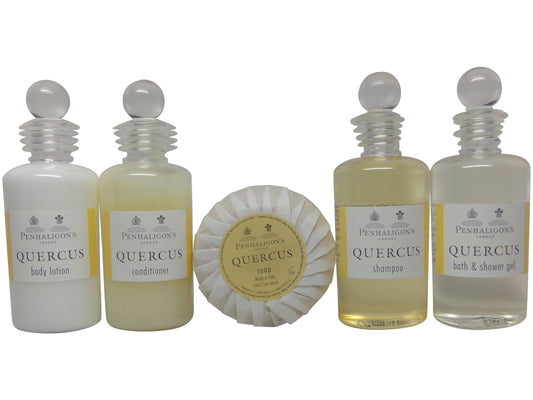 Penhaligons Quercus Travel Set Shampoo, Conditioner, Body Lotion, Shower Gel & Soap