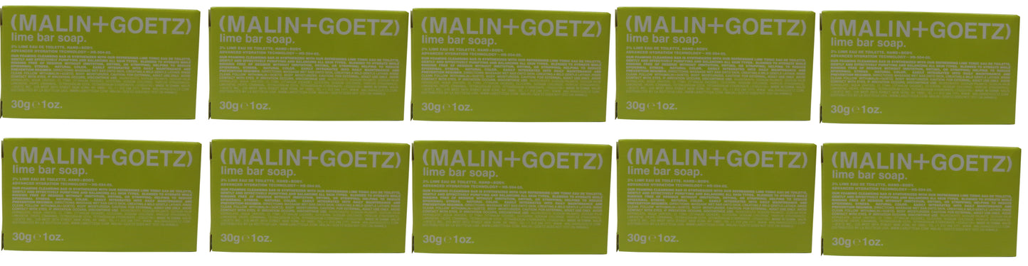 Malin + Goetz Lime Soap lot of 10 bars each 1oz Total of 10oz