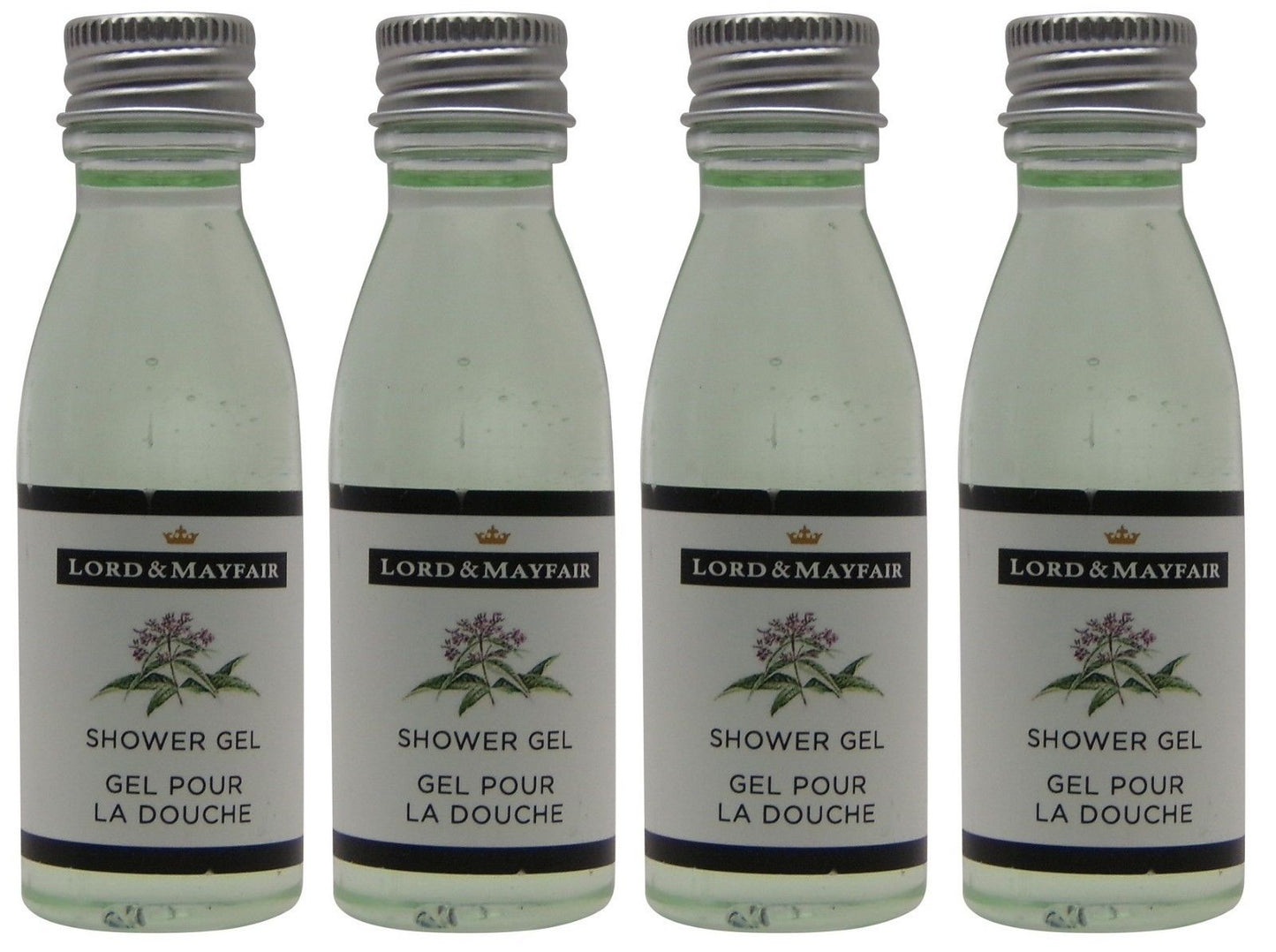 Lord and Mayfair Apple & Wicker Shower Gel Lot of 4 Each 1oz Bottles.