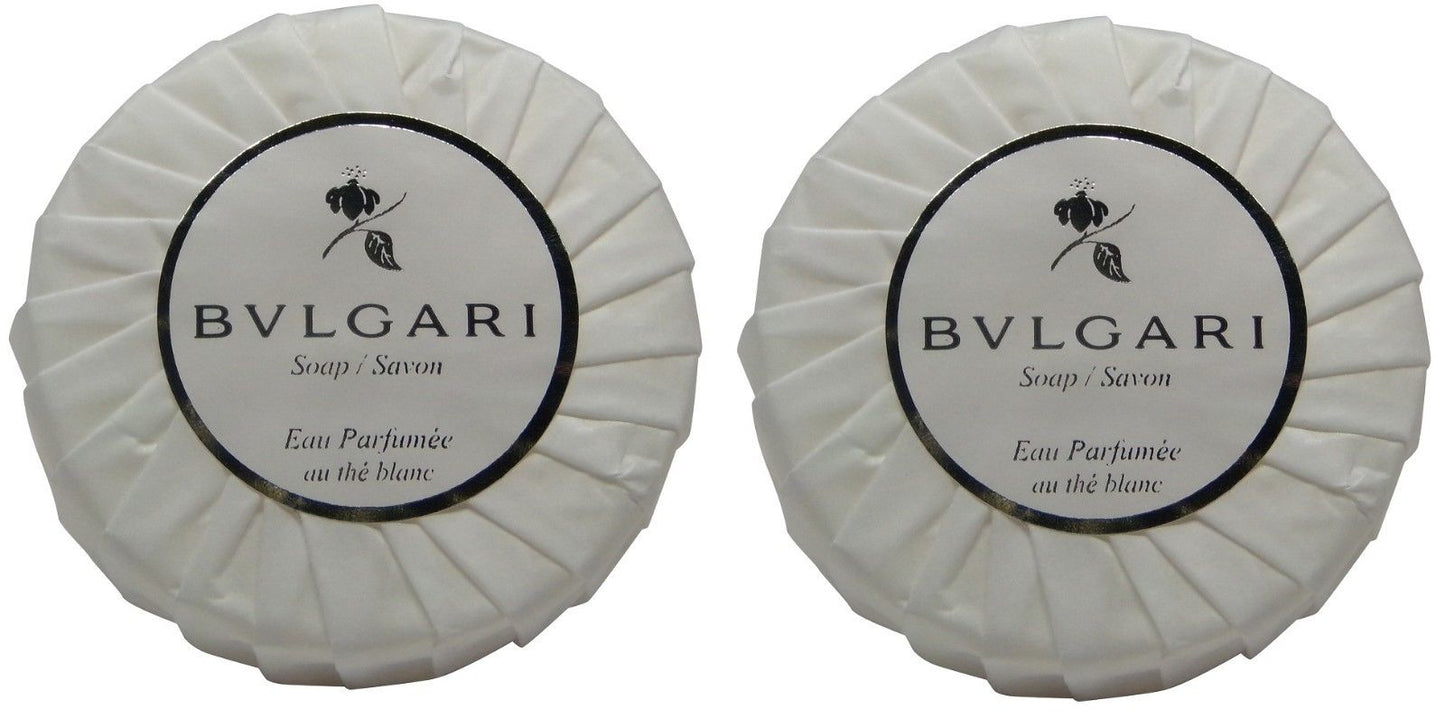 Bvlgari White Tea au the blanc lot of 2 each 2.6oz bars of Soap Total of 5.2oz