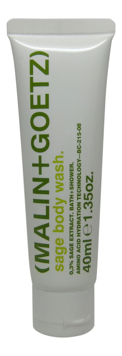 Malin + Goetz Sage body wash lot of 5 tubes each 1.35oz Total of 6.75oz