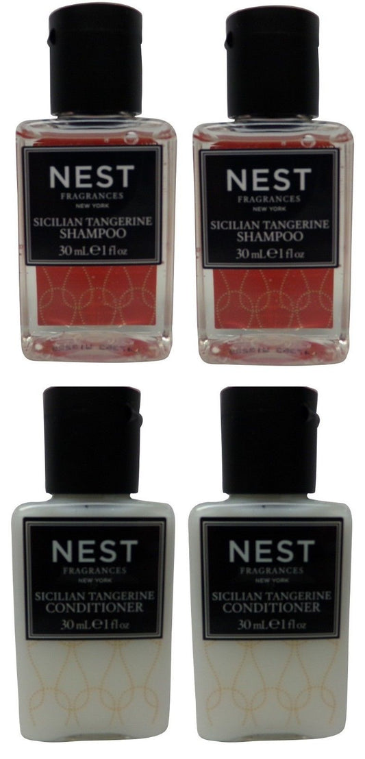 Nest Fragrances Sicilian Tangerine Shampoo & Conditioner lot of 4 (2 of each)