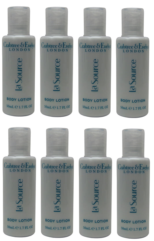 Crabtree  & Evelyn La Source Lotion 8 each 1.7oz Bottles. Total of 13.6oz