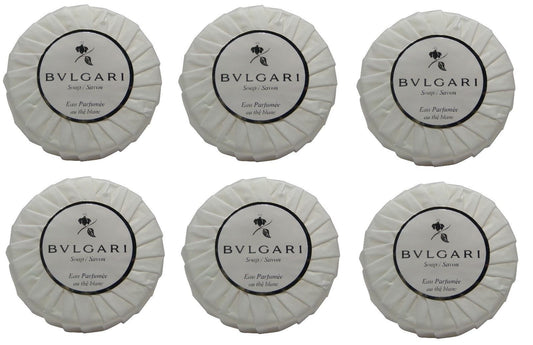 Bvlgari White Tea au the blanc lot of 6 ea 1.76oz bars of Soap Total of 10.56oz