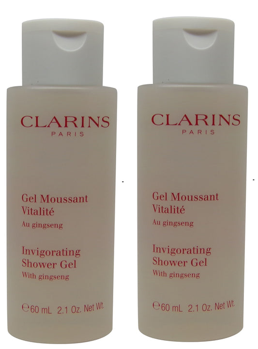 Clarins Invigorating Shower Gel lot of 2 each 2oz Total of 4oz