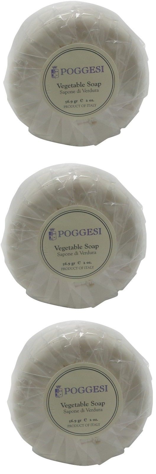 Poggesi Vegetable Soap Lot of 3 Each 2oz Bath Bars. Total of 6oz