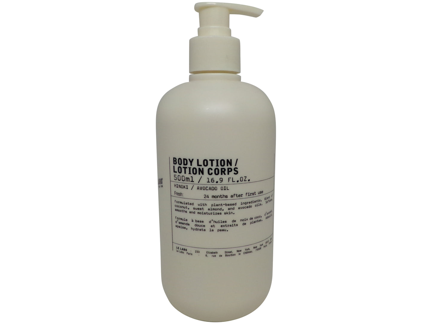 Le Labo Hinoki  Body Lotion 16.9oz Pump Bottle